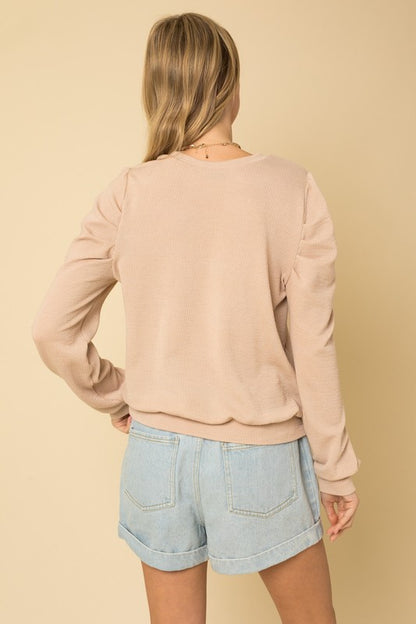 Long Sleeve Top with Puff