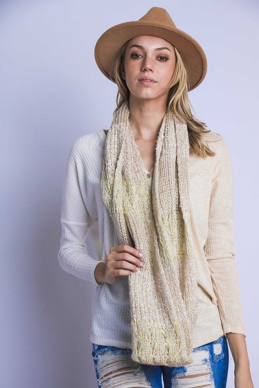 TWO TONED INFINITY STRING SCARF
